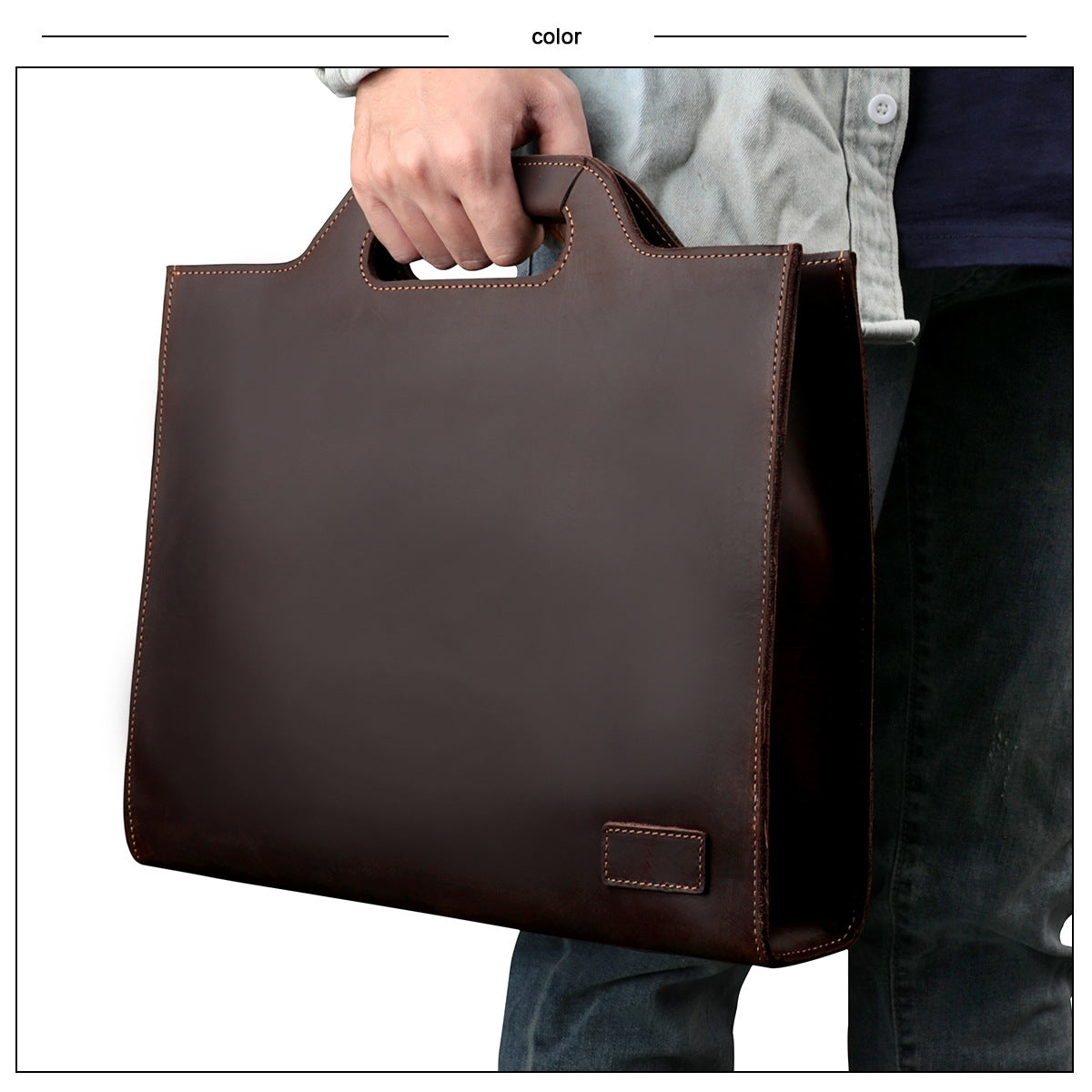 Túi Xách Nam Da Cao Cấp Đựng Laptop -3